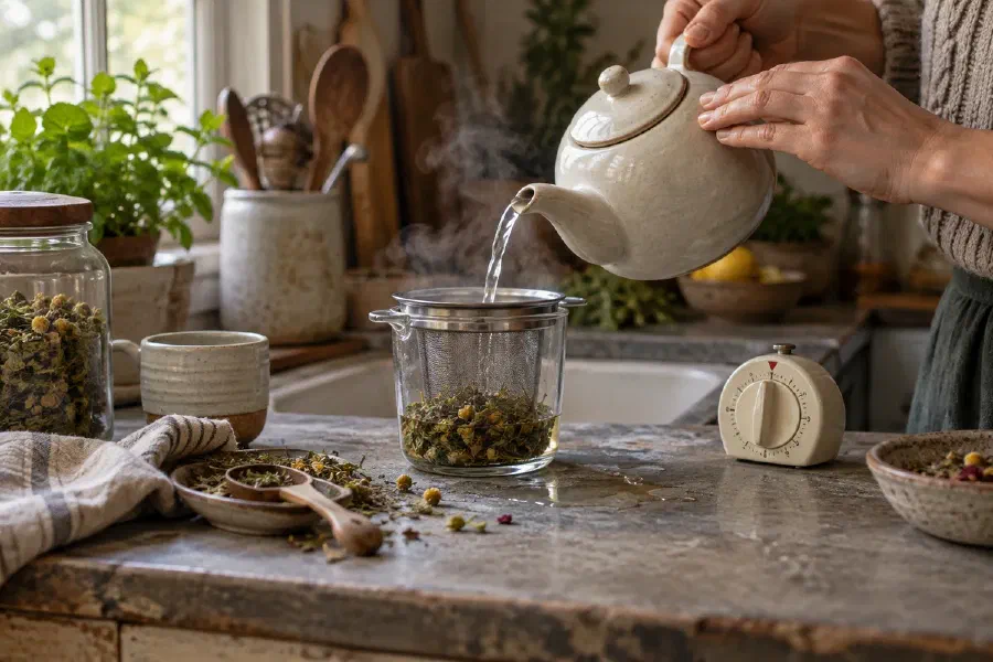 Préparation en décoction douce