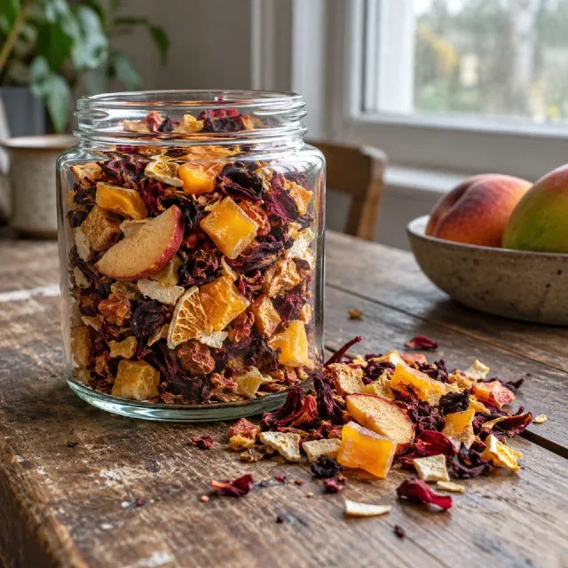 Pêche, mangue et fruits exotiques